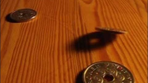 Coins falling Slow motion 420 fps with sound