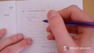 Q28 - Simultaneous Equations
