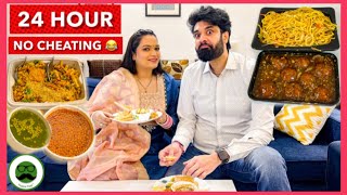 @BadePaaji Eating Bhabhi's Fav Food for 24 Hour Food Challenge | Veggie Paaji