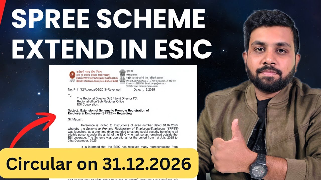 ESIC New Rules for 2026 | SPREE scheme esic registration process 2026 ...