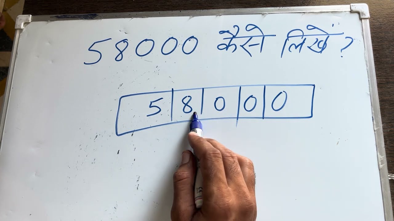 58000 kaise likhate hain | 58,000 Spelling hindi english | Hindi