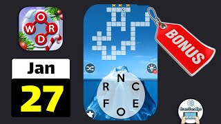 Wordscapes January 27 2021 + Bonus Words screenshot 3