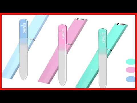 Canvalite Glass Nail Files <strong>for</strong> Natural Nails, Gentle Nail <strong>Care</strong> Glass Nail File with Case <strong>3</strong> Pack