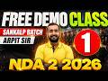 Free UPSC NDA 2 2026 - Sankalp Batch - Demo Lecture (Arpit Sir)