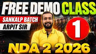 Free UPSC NDA 2 2026 - Sankalp Batch - Demo Lecture (Arpit Sir)