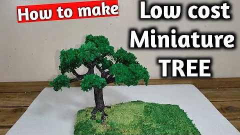 How to make miniature tree | using wire and sponge | low cost