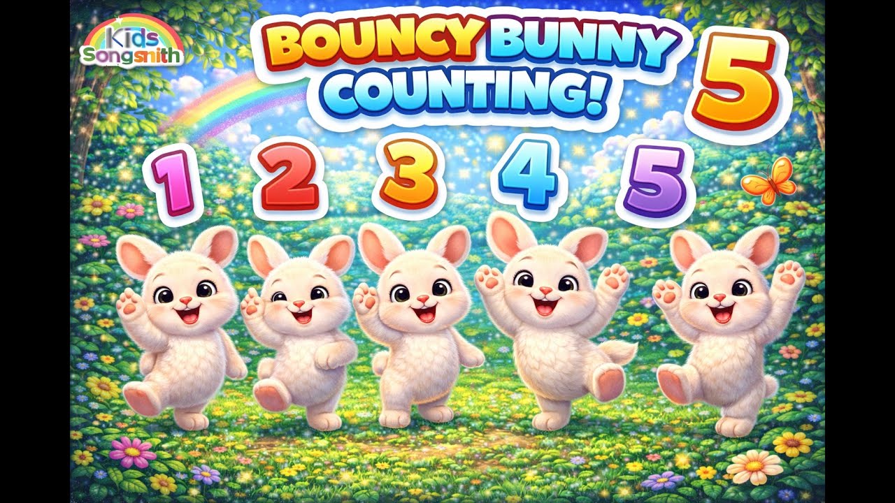 Песенка-счёт от прыгучего зайчика | Зайчик | Весёлые детские стишки 