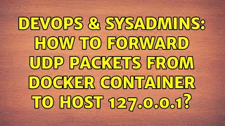 Famous DevOps & SysAdmins: How to forward UDP packets from Docker container to host 127.0.0.1? Profile