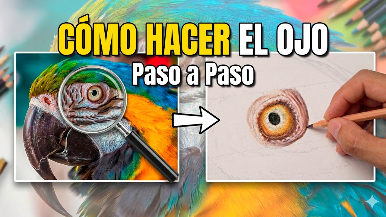 Papagayo HIPERREALISTA con lápices de colores | EL OJO | Soy Danny