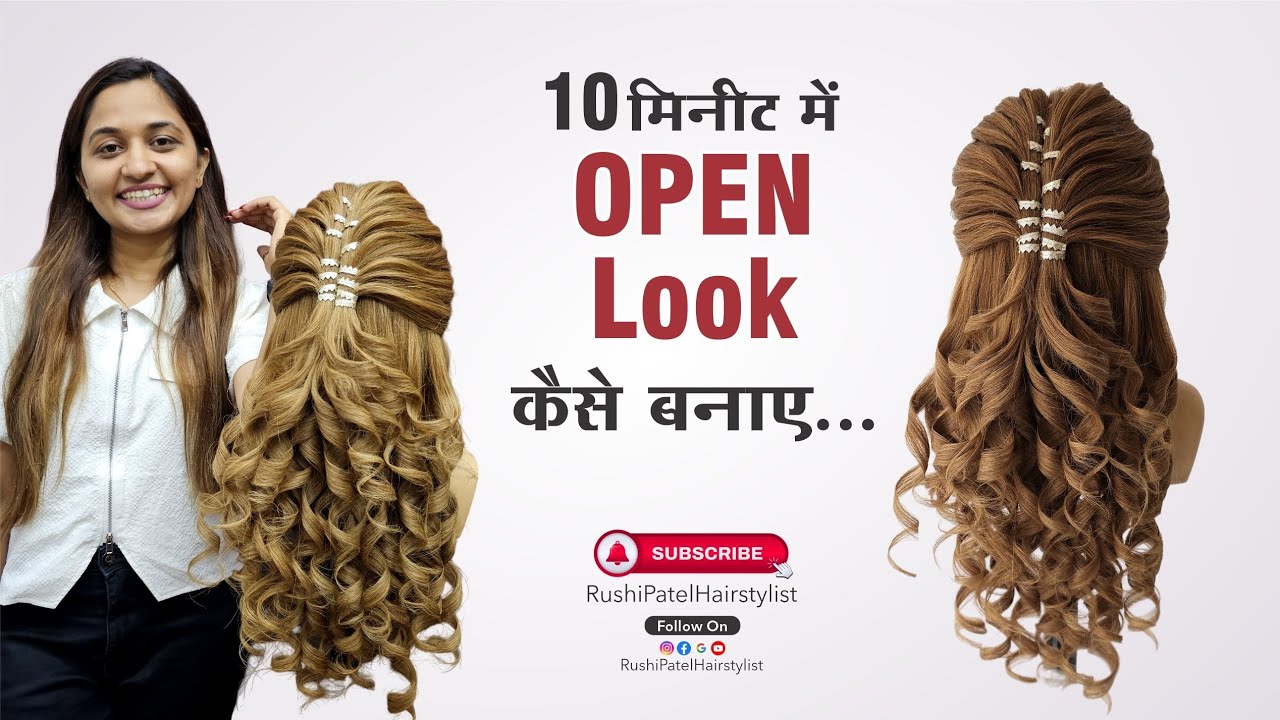 open hair look.....10 minit me hairstyle....||rushipatelhairstylist ...