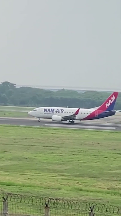 Detik detik Pesawat NAM AIR IN32-B735 Lepas Landas CGK Jakarta-BTH Batam.#namair