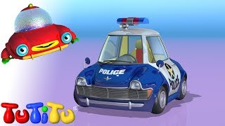Tutitu Builds A Police Car - Fun Toddler Learning With Easy Toy Building Activities