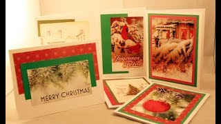 Recycled or use your stash Christmas card wk41