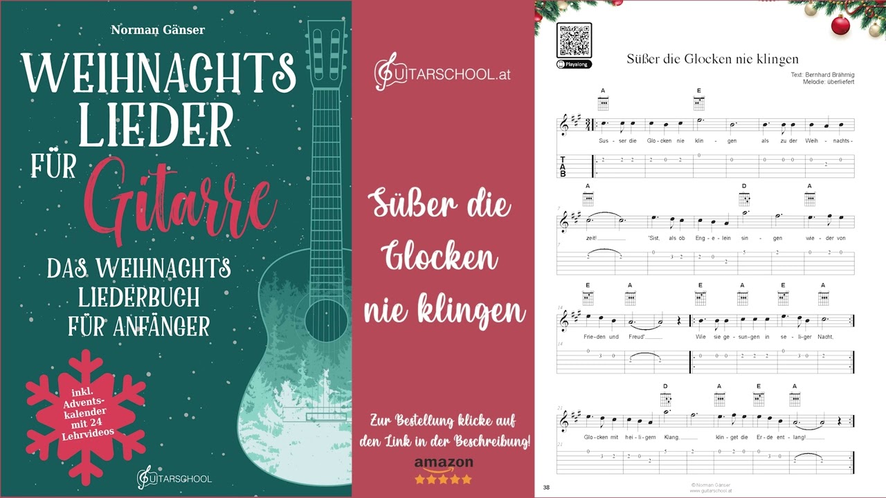 Süßer die Glocken nie klingen -  Weihnachtslieder für Gitarre Buch - Palyalong