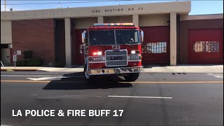 LAFD (NEW TRUCK 33) & LAFD RESCUE 833 RESPONDING