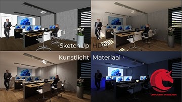 SketchUp Unicorn Render Plugin Lights studies