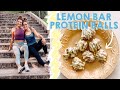 FAT BURNING PARTNER WORKOUT | lemon bar protein ball recipe!!!!