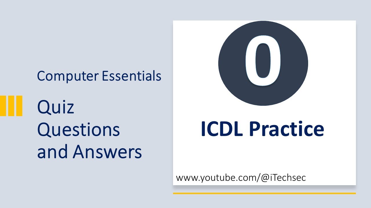 Computer Essentials ICDL Practice Part 0 YouTube