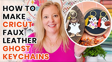 How to Make Cricut Faux Leather Ghost Keychains