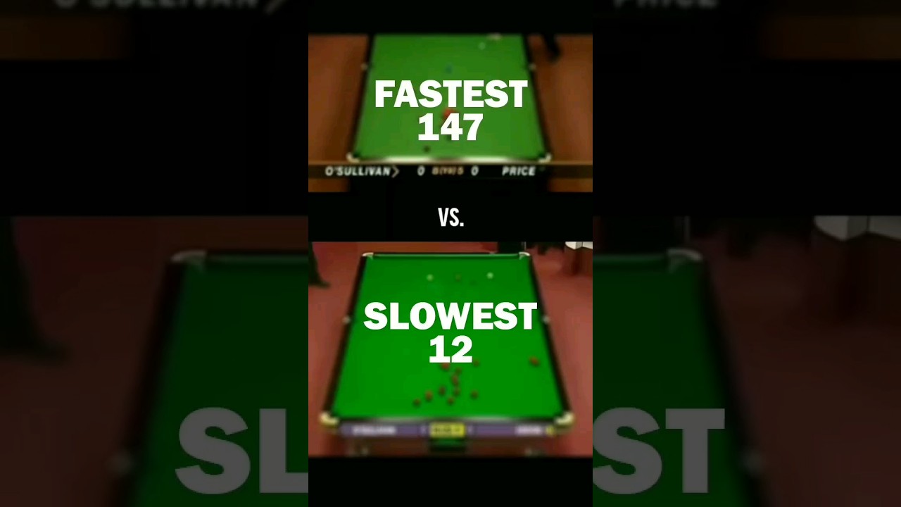 Fastest 147 vs Slowest 12 Ronnie O'Sullivan Peter Ebdon 