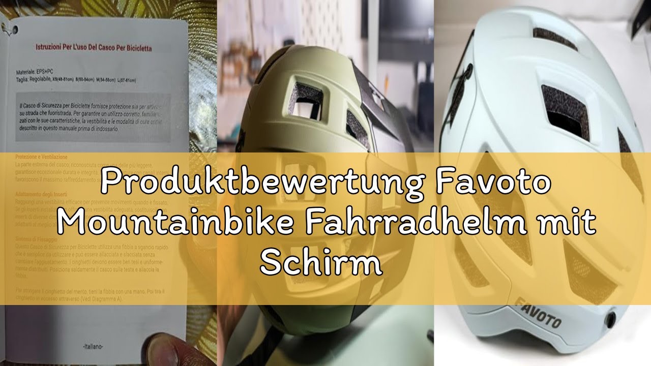 Produktbewertung Favoto Mountainbike Fahrradhelm mit Schirm Leicht - Doppelte Inmould Technologie MT