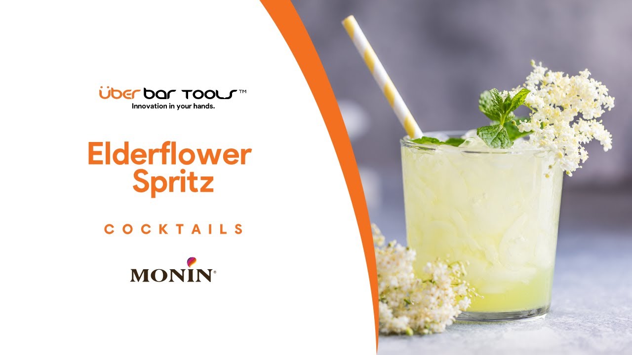 How to make a refreshing ELDERFLOWER SPRITZ cocktail | COCKTAIL RECIPES with Überbartools™