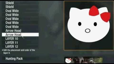 Call of Duty Black Ops How to Make a Hello Kitty Emblem