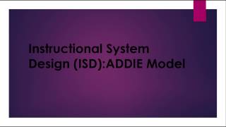 ADDIE Model