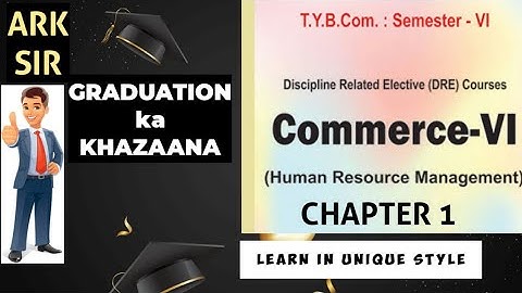 TY BCOM sem 6 |HUMAN RESOURCE MANAGEMENT CHAPTET 1 Introduction to Hrm |Commerce
