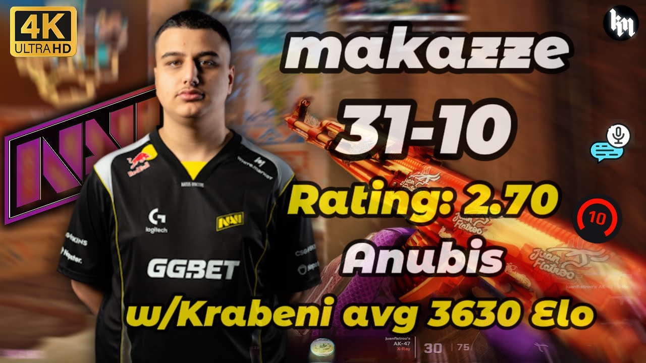 makazze (31-10) avg 3630 Elo (Anubis) | FACEIT Ranked 