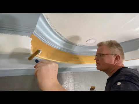 How To Wallpaper & Special-Effect Paint an Accent Tray Ceiling - Spencer Colgan