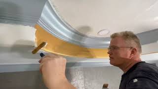 How To Wallpaper & Special-Effect Paint an Accent Tray Ceiling - Spencer Colgan