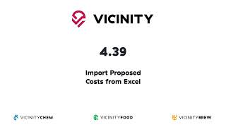 Release 4.39 Import Proposed Costs - formula manufacturing software