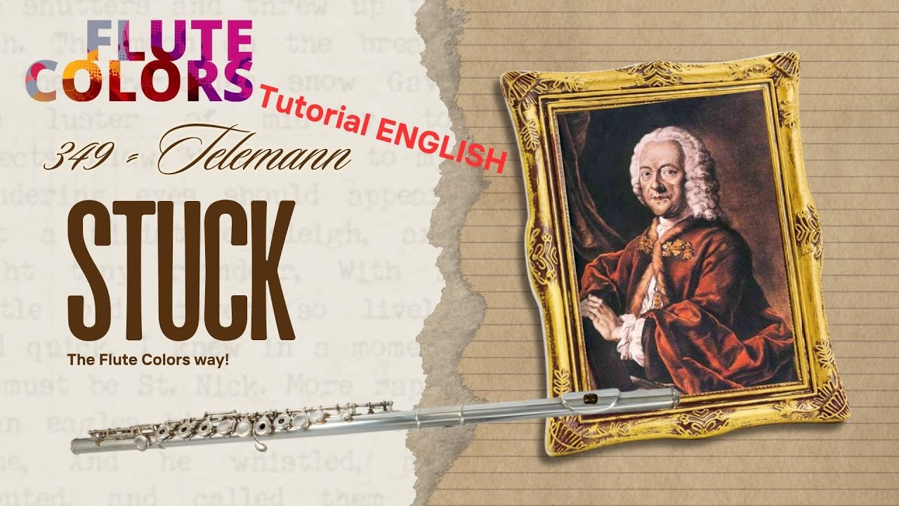 349 Telemann - Stück - The Flute Colors way! - Tutorial ENGLISH