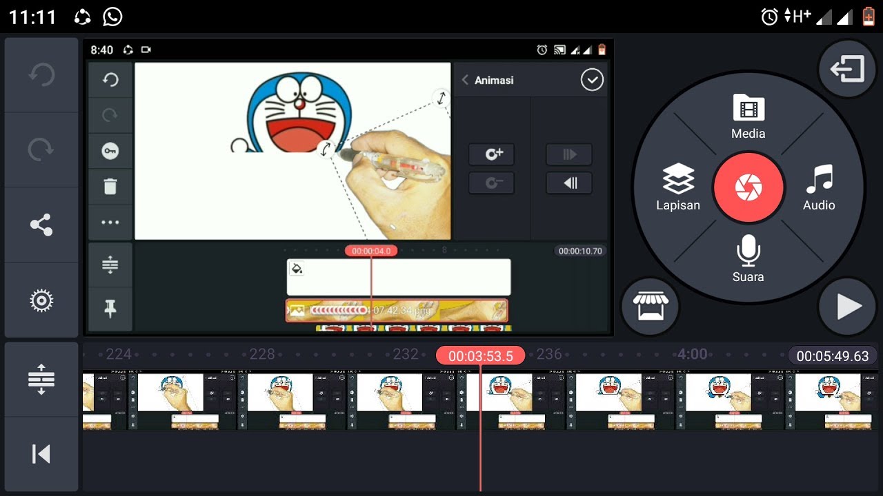 Cara edit video melukis cartoon Doraemon guna kinemaster. YouTube