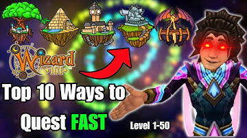 Wizard101: TOP 10 Tips to LEVEL UP QUICKLY (Level 1-50)