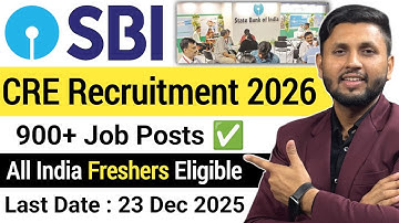 SBI Hiring Freshers In 2026 | SBI Bank Recruitment | Bank Job Vacancy 2025 | Latest Bank Jobs | SBI