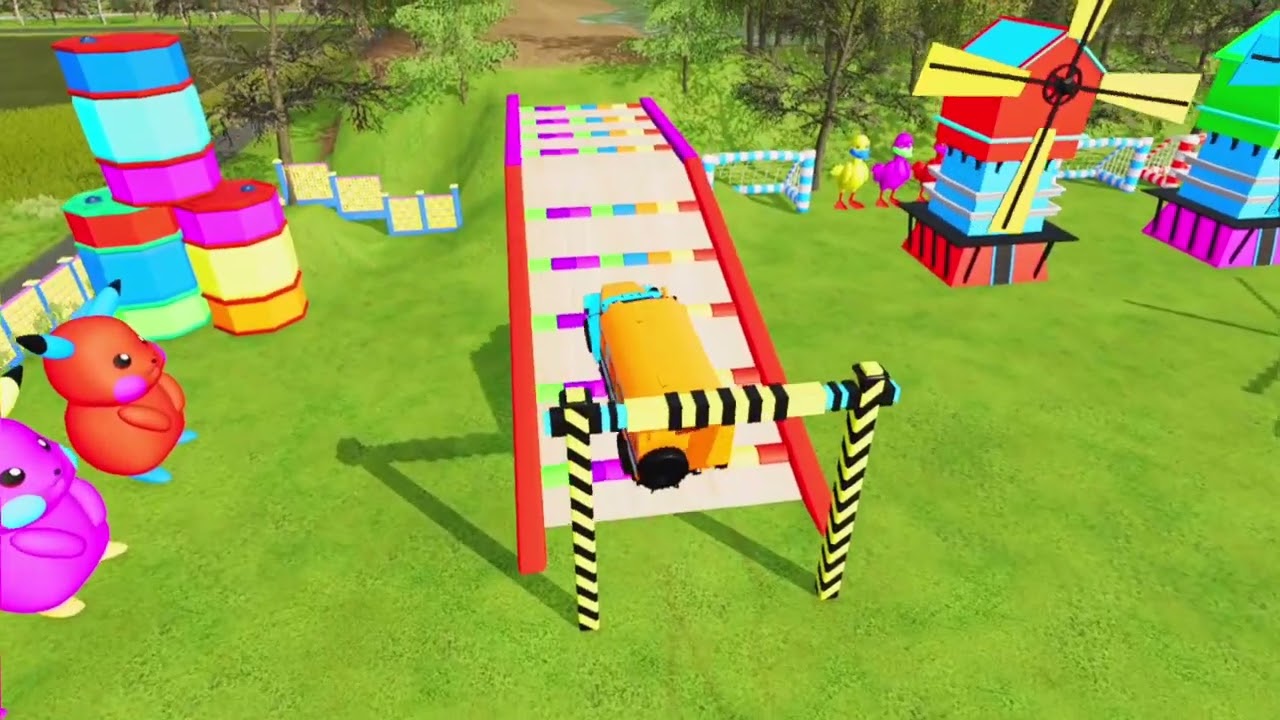 Colorful Truck Garage – ALL Mixer Trucks with Double Flatbed Trailers | FS22