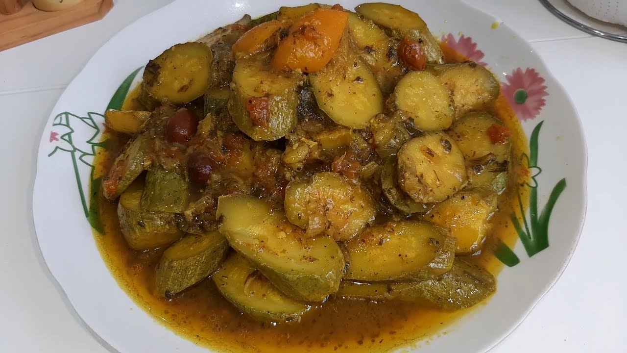 Tajine de viande aux courgettes  طاجين اللحم بالكرعة