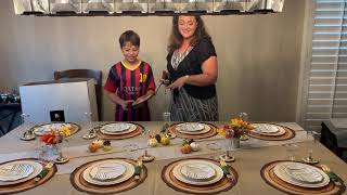 Thanksgiving Table Decor Setup