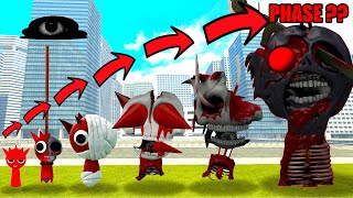 NEW ALL PHASES 1-10 EVOLUTION OF RADDY RED SPRUNKI In Garry's Mod!
