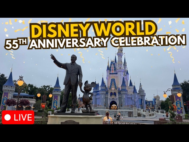 🔴 Live:  Disney World 55th Anniversary | Walt Disney World 10.012026
