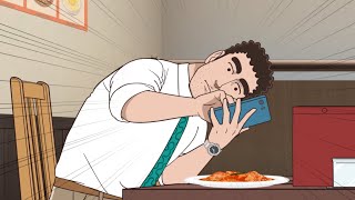 “こちら”の視線に気付き警告する野原ひろし【昼メシの流儀】