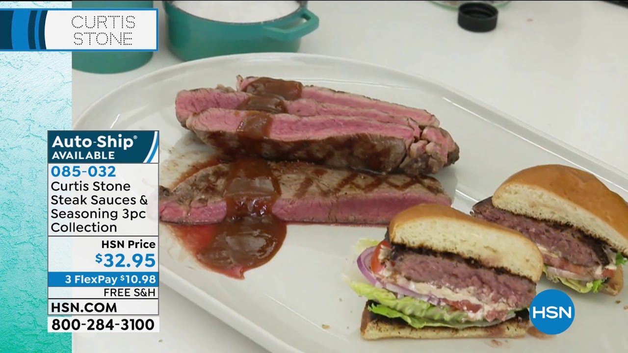 Curtis Stone Steak Sauces Seasoning 3piece Collection - YouTube