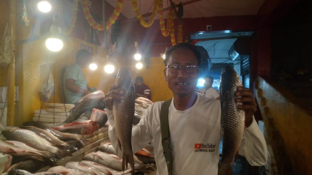 Fish selling  place  in Dimapur  New  Market  Nagaland 