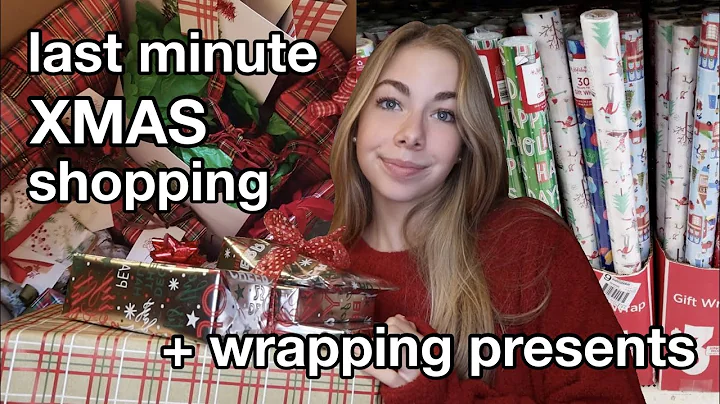 VLOG: last minute christmas shopping + wrapping gi...