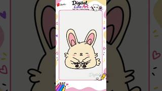 Too Cute! Smiling Bunny in a Bow Tie Drawing! 🐰👔 | #shorts