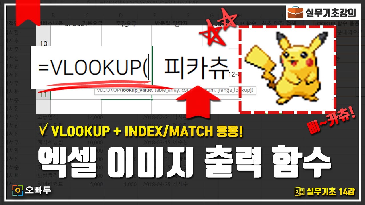 VLOOKUP 이미지 불러오기
