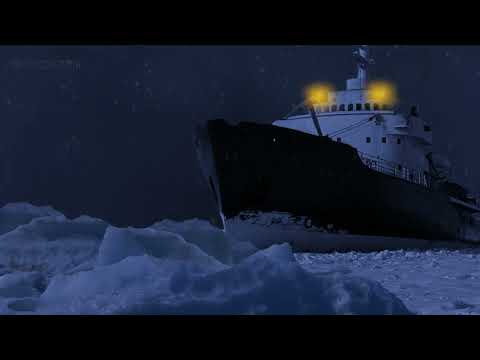 Icebreaker Ship Stuck in the Arctic Ocean: Relaxing Soundscape of Delta Waves, Wind & Cracking Ice