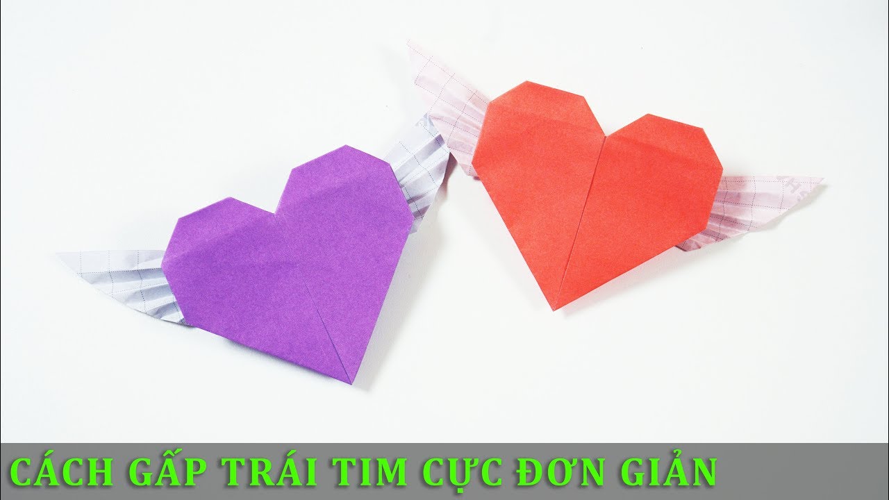 ORIGAMI - Hướng dẫn gấp trái tim - YouTube